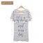 Latest producing Qianxiu delicate striped sleepwear night dress