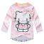 Funny stripe sleeve embroidered cars yellow baby tshirt plain