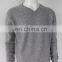 Wholesale Flat Knit 12gg Men's Classic Basic V-neck 100%pure Cashmere Sweaters