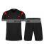 OEM sublimated print logo 100% nylon short sleeve hook and loop pocket cheap high quality customized soccer jersey