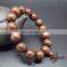 Natural Handmade High-End Collectibles 15 20mm Fine Texture Buddha Bead Bracelets Gold Phoebe Ebony Bracelet Men Jewelry