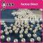 without hole round pearl ABS pearl button with nail for garment accessories