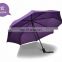 high quality bussiness genuine leather handle brand sun rain Umbrella 3 Fold Anti UV French royal Umbrellas For/8K/106CM