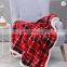 100% polyester sherpa flannel blanket two sides brushed cozy fleece throw