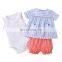 New Beautiful 100% Cotton Cute Baby Boutique Rompers Set