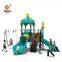 Kindergarten Kids Slide Equipment Children Plastic Slide Small Outdoor Playground Plastic Slide With Swing