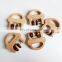 Smile Holding Ring Baby Emotional Comforter Toys Wooden Baby Rattles