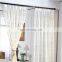 Wholesale decoration beautiful colored thread embroidery cotton voile window screen white sheer curtain fabric for livingroom