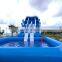 Giant inflatable pool slide/tropical inflatable water slide with pool for kids and adults