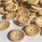 Fashion Diy Engraved Round Handmade Customized Wood Buttons For Clothes