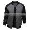 Custom Logo Jacket Men With Pu Leather Long Sleeve Casual Male Outwear Coat Baseball Base Coats Men Fashion Jacket
