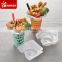 Disposable paper / plastic snack drink cup with straw