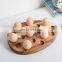 reusable kitchen use wooden egg tray tabletop display or refrigerator storage egg holder