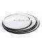 Customized factory vintage vitreous enamel rice metal food plate with flower