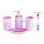 Fashioanal soft touch plastic bathroom gift set soap lotion dispenser gift