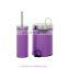 Hot sale pedal trash bin and toilet brush holder sets different colors 3l 5l pedal bin sets