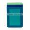 vertically Genuine Leather transparent window Colorful ID Credit Card Holder or Business Name Card Case pocket wallet