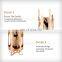 Metal Frame Glass Gold Candle Holder