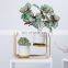 Creative Cylinder Indoor Garden Succulent Pot Green Planters Wall Flower Pot With Iron Stand