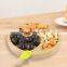Weaning Natural Bamboo Baby Plate With Soft Silicone Spoons For Baby