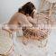 High Quality Rattan doll Cradle Bassinet bed, Mini Rattan Doll Bassinet kid room decor, straw moses basket Wholesale