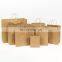 Wholesale Eco Friendly Bread Coffee Gift Packing Bags Stand Up Pouch Shopping Custom Logo Brown Kraft Paper Bag With Handles