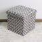 Polyester ottoman with pattern