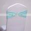 popular tiffany wedding/banquet/party lycra chair band spandex chair sash with/no round diamond buckle