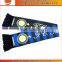 100%satin promotional custom Sublimation scarf for football and soccer match