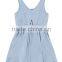 Kids Autumn Clothes Chambray Babydoll Dress