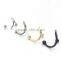 4PCS Different Colors Nose Piercing Unique Design Stainless Steel Twist Nose Lip Ring Nose Stud Body Piercing Jewelry For Women