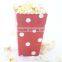 Red Popcorn Paper Cups Popcorn Box for Christmas