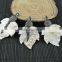LFD-006P New Style Druzy Leaf Shell Pave Rhinestone Crystal Charms Pendants For Necklace