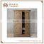 Vintage french style natural wood color 2 door wardrobe closets