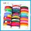 Cheap Colorful Bright colors blank silicone wristband bracelet