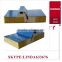 factory price V950 type Fire resistant rockwool steel sandwich wall panel