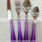 purple color handle cutlery sets with stainless steel material, cheap price