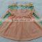 Flutter sleeves girls dress 2016 Pearl dress little girls ruffled dress