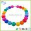 Colorful food grade silicone teething beads for necklace