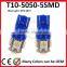Super Bright T10 194 168 W5W 5050 5LED High Power LED Light Bulb car led light