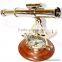 Brass Nautical Telescope With Compass Round wood Telescope 12205
