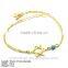 BXA-0917 925 Silver Religion Bracelet with Tiger-eye and Descending Bird Charm