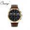CHAXIGO 9904 3eyes Alloy wholesale Pu leather men watch with OEM