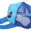 blue 5panel high quality curved brim screen print trucker hats