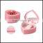 Heart shaped rose crocodile embossed leather, round, small, lovely, and lovely, bo, jewelry bo, wholesale