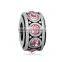 Wholesale 5 Colors 316 Stainless Steel Birthstone Rhinestone Pave Wheel European Charm Spacer Beads SEB-LG435