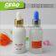 white silver cap glass dropper bottle with custom printing paper tube