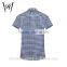 OEM t shirt for men plaid fabric men t-shirts embroidery designs