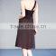 2015 One Shoulder Knee Length Chiffon Chocolate Bridesmaid Dress HA-142