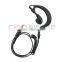 China wholesale G-shaped listen only air tube headset receive kit earphone for Military